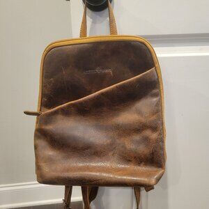 GREEN WOOD Leather Backback